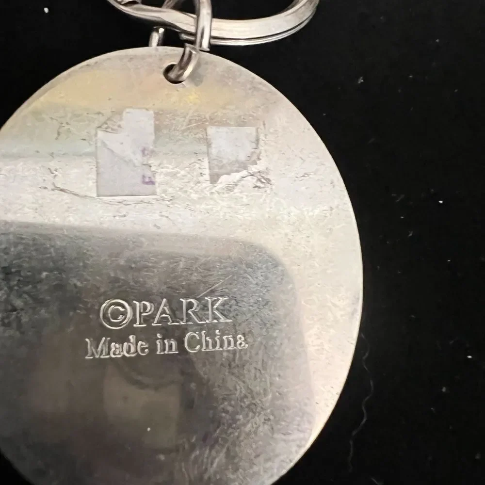 Two vintage state keychains. California and Virginia.